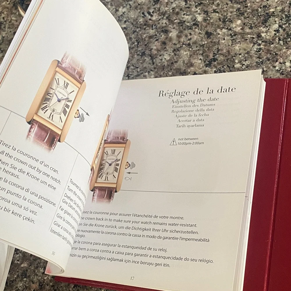 Vintage Cartier Red Collector's watch DVD and certificate